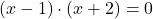 (x-1)\cdot(x+2)=0